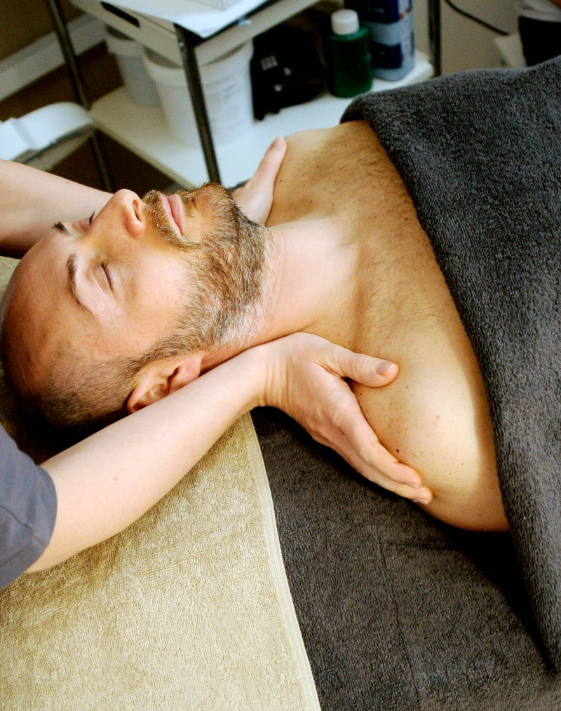 man getting a massage