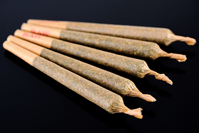 an array of pre-rolled joints