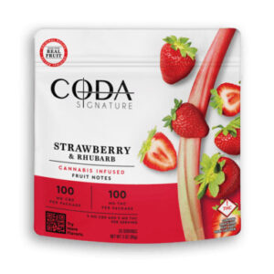 coda signature strawberry rhubarb fruit notes at frost denver dispensary