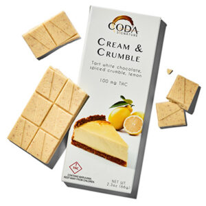 coda signatuire cream and crumble chocolate bars at frost denver dispensary