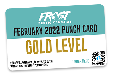 frost cannabis loyalty punch card