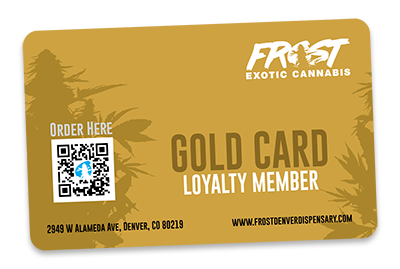 frost cannabis gold card rewards card