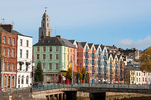 St Patrick's Quay on the north channel of river Lee. Cork, Ireland