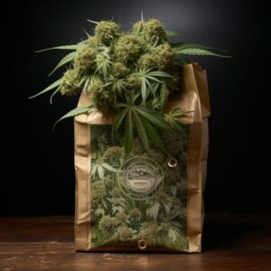cannabis in a paper bag